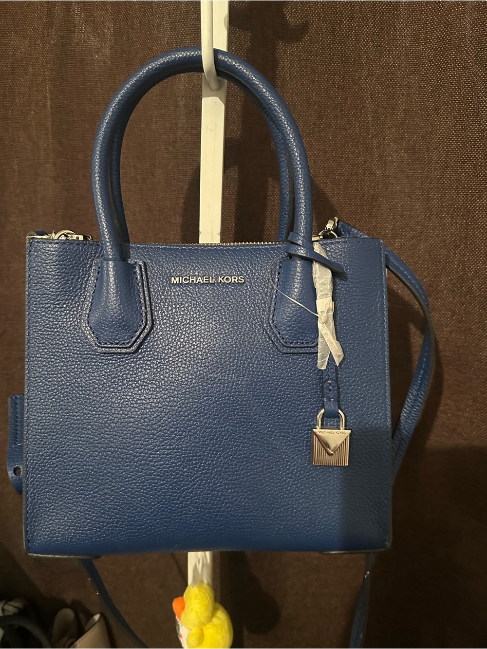 Michael Kors Royal Blue Pebbled Leather Satchel